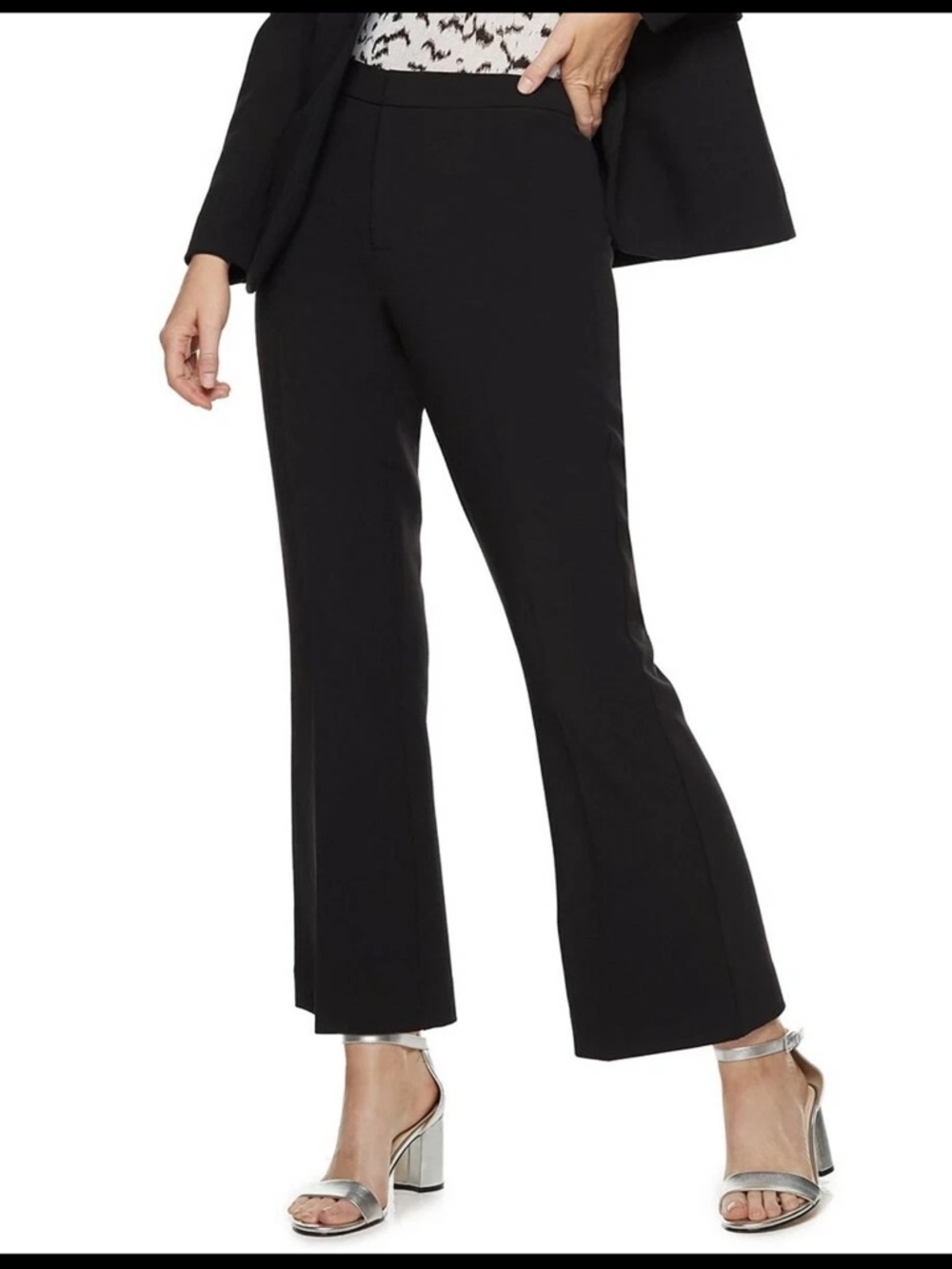 Nine West Black High-Rise Dress Pants